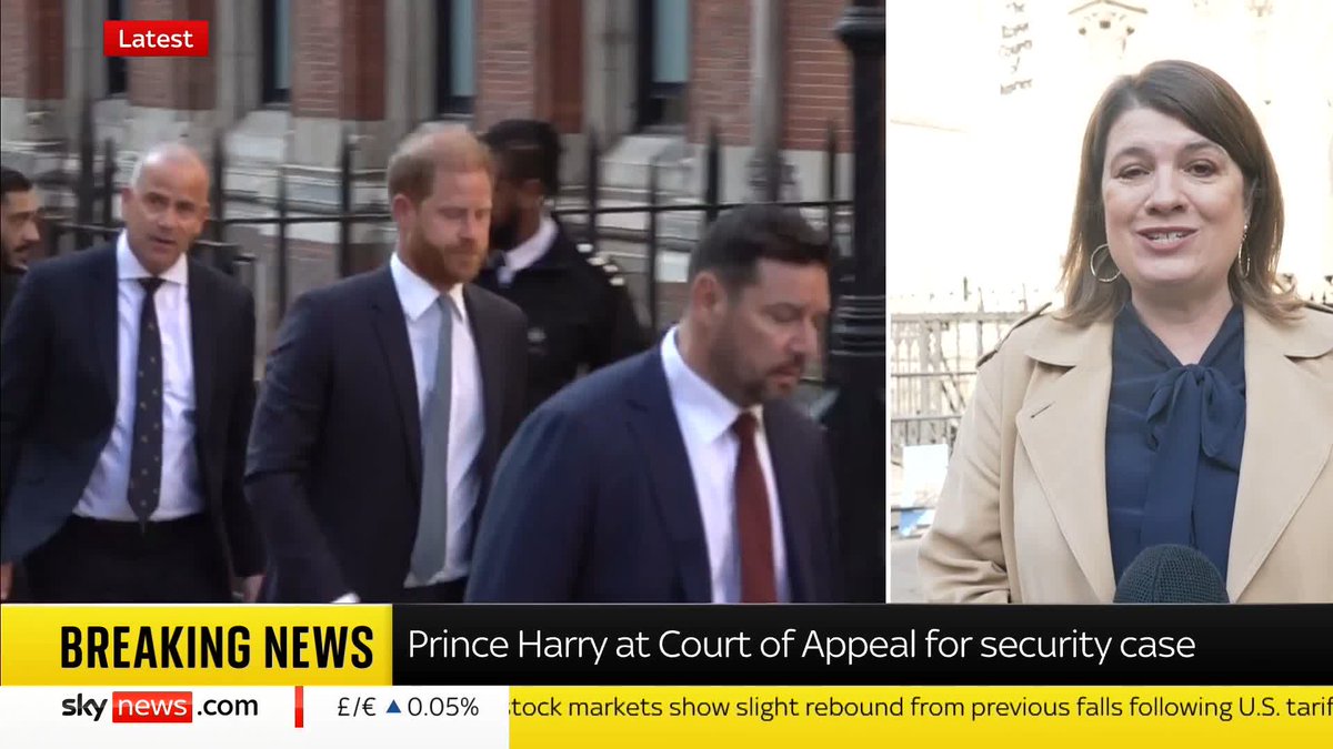 'When he and Meghan left the UK, that automatic security was taken away.' Sky's royal correspondent Laura Bundock reports as the Duke of Sussex continues his appeal against the decision to roll back his publicly funded police protection in the UK.