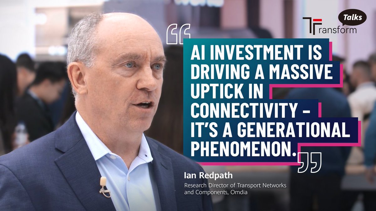 AI is supercharging optical networks! The AI boom is driving massive investments, pushing network speeds from 400Gbps to 800Gbps and beyond, with terabit bandwidth on the horizon. As data centers and enterprises demand faster access, carriers have a golden opportunity to upgrade infrastructure and meet evolving needs. Watch #TransformTalks from #MWC25 in Barcelona: #Huawei #ThisIsHuawei