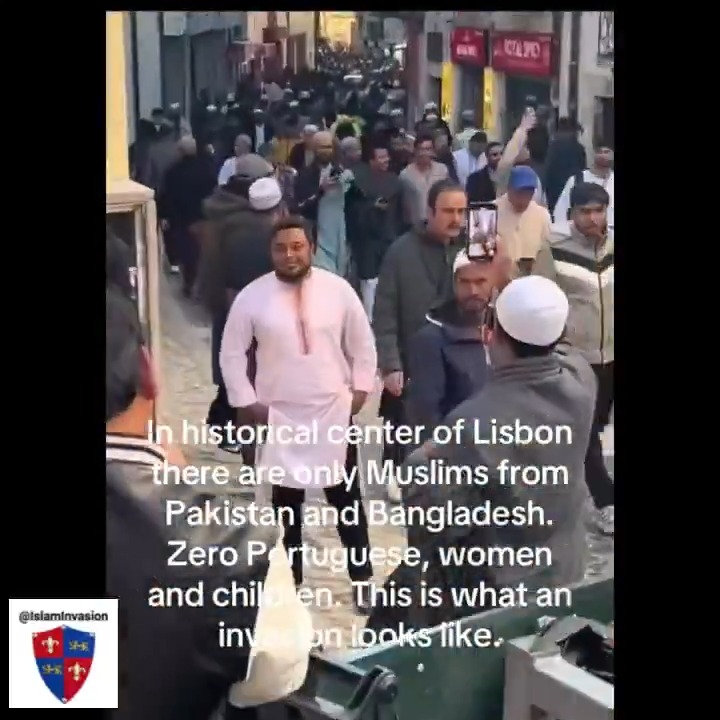 Lisbon today! Your grandparents fought for 500+ years to get throw them out, inch by inch!(Reconquista) And you actively give it back to them?! 🥵