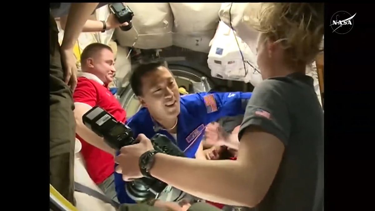 .NASA astronaut Jonny Kim and Roscosmos cosmonauts Sergey Ryzhikov and Alexey Zubritskiy opened the Soyuz hatch at 7:28am ET today and entered the station beginning their research mission. More...