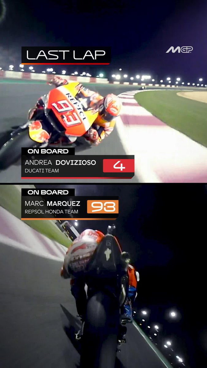 Hop onboard for a #MotoGP classic: Andrea Dovizioso 🆚 Marc Márquez (2018 edition) ⚔️ #QatarGP 🇶🇦