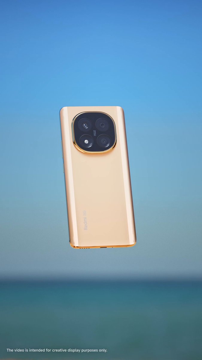 Sun, sand, and...a golden transformation! ☀️ Sand Gold is looking good on #RedmiNote14ProPlus5G! Drop your thoughts below. #GoldSpecialEdition Learn more: 📸Zeoh (IG: zeoh.3d)