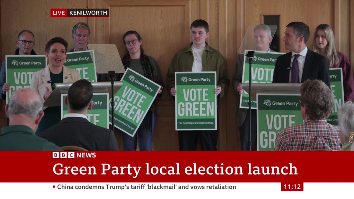 "Green councillors will fight for a healthy local democracy," Green Party co-leader Carla Denyer says at the launch of her party's local election campaign