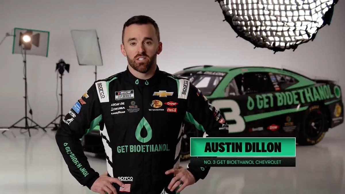 Clean and green → Austin Dillon is taking the Get Bioethanol No. 3 Chevy to Bristol Motor Speedway for some short track racing this Sunday. Bioethanol is earth-kind, engine-smart and makes a difference for the planet!