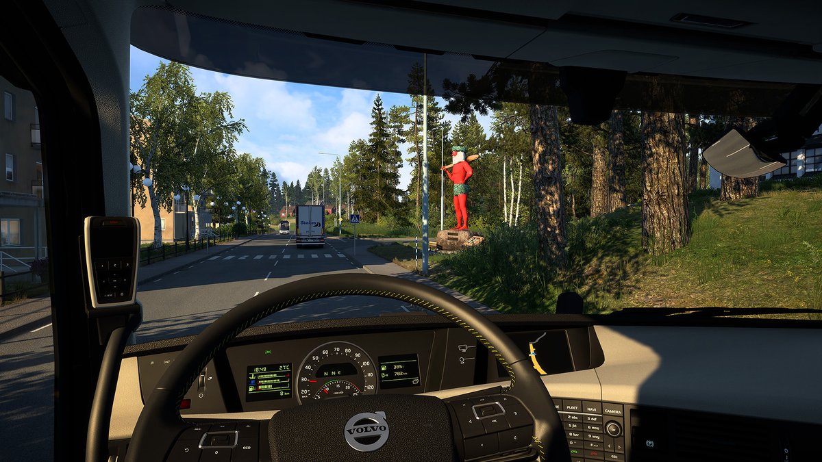 Statues, sculptures, and other roadside wonders spotted! 🏛️ Be sure to keep an eye out for some beautiful roadside landmarks when cruising through the upcoming Nordic Horizons map expansion for ETS2 👀🚛 Check out the preview on our blog 👇