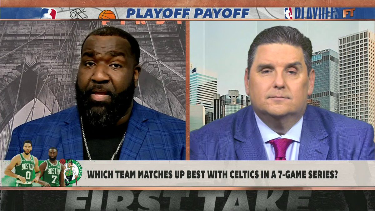 .Kendrick Perkins says "nobody" can beat the Boston Celtics in the NBA playoffs 😳 "I have a better chance of finding a salad in a donut shop. ... It's not happening." 😅