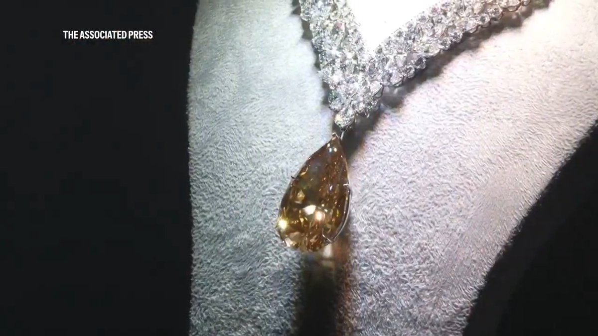 Auction house Sotheby's unveiled a set of rare diamonds valued at $100 million in an exhibition center in Abu Dhabi. Among the jewels on display is the 10.03 carat Mediterranean Blue, considered one of the most important blue diamonds ever discovered.
