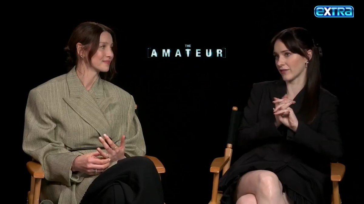 Rachel Brosnahan and Caitriona Balfe (Caitríona Balfe) gush over working with talented, thoughtful and kind Rami Malek on #TheAmateur. 🥰🎬 Full interview 🔗: