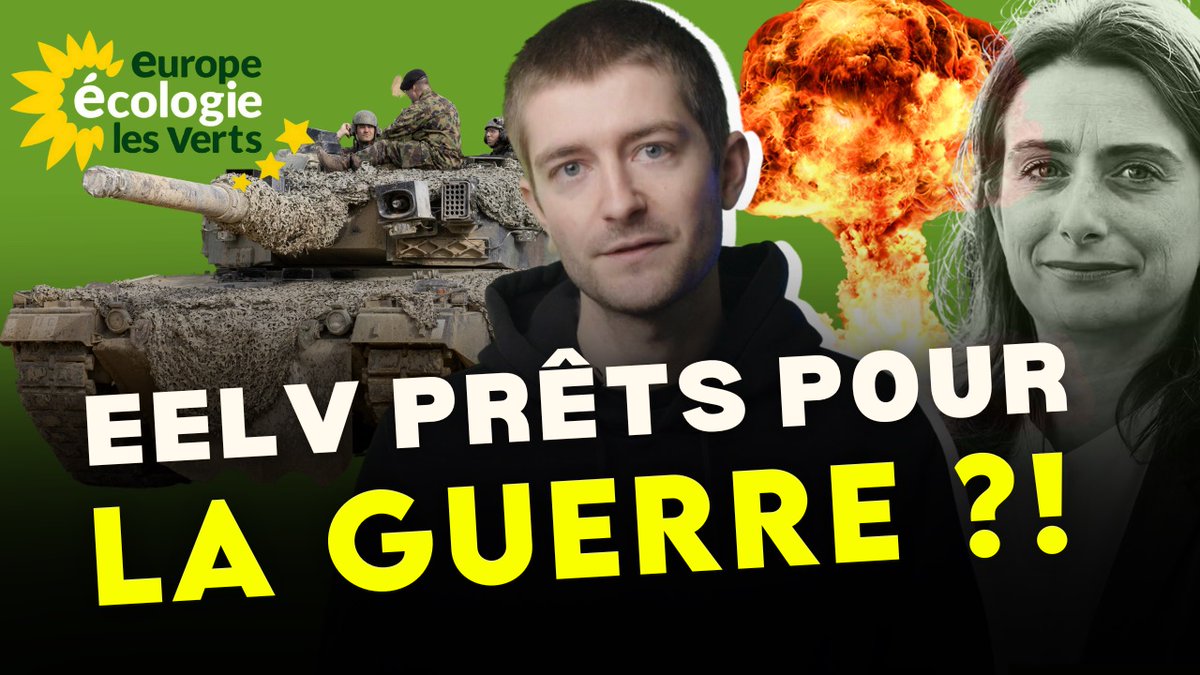 🌻 « Ecologie DE GUERRE » : EELV invente LE MILITARISME VERT Face à la crise entre l'Europe et les Etats-Unis, EELV a laissé tomber sa douceur au profit d’un militarisme décomplexé et d’un discours alliant « écologie de guerre », arme atomique et pistes cyclables.