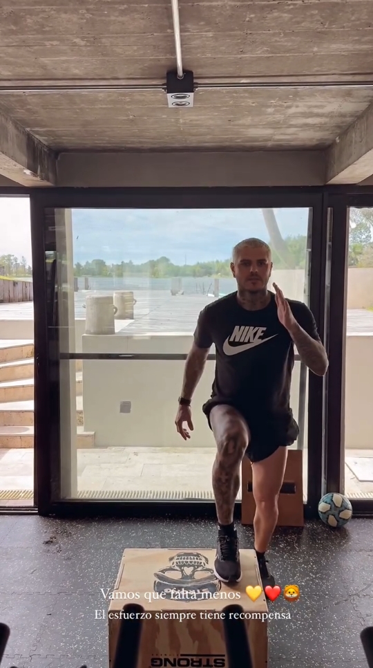 💛❤️ Mauro Icardi, geri dönüş çalışmalarını sürdürüyor.