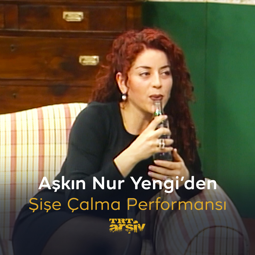 #AşkınNurYengi, cam şişe ile müzik yapıyor. 🎶