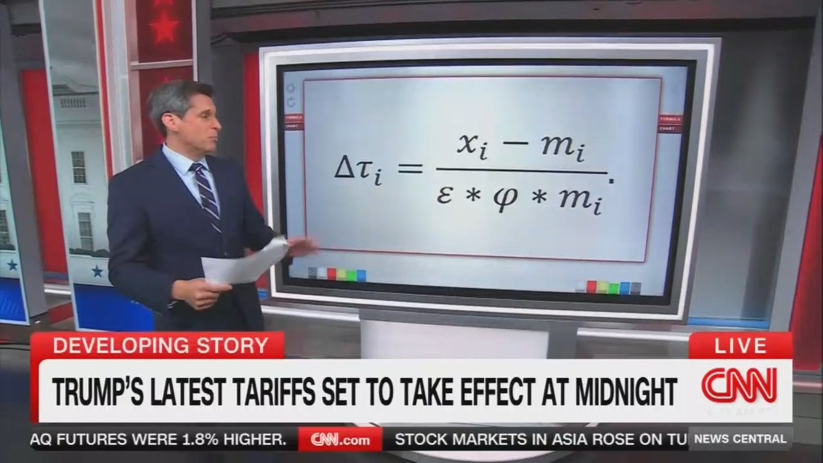 CNN: If these tariffs go into effect at midnight tonight, the AEI, a conservative think tank, points out their plans contain math errors, serious math errors.