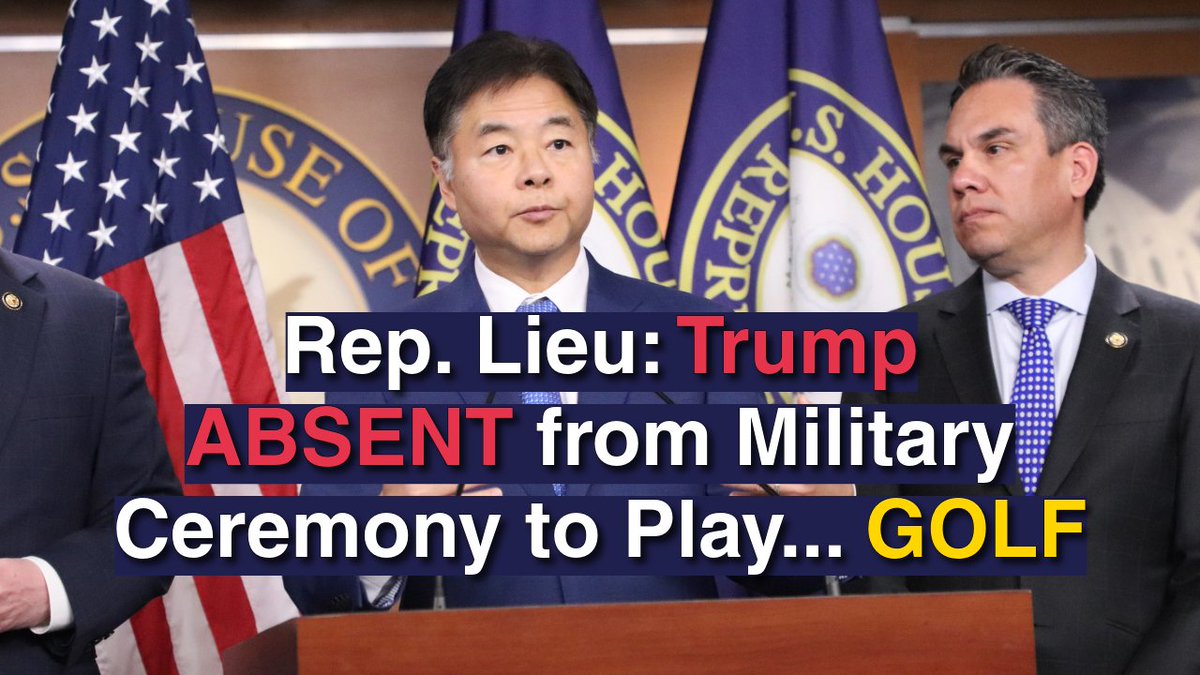Trump should have been at the transfer ceremony for the four U.S. soldiers who tragically died in Lithuania. Not at a golf tournament.