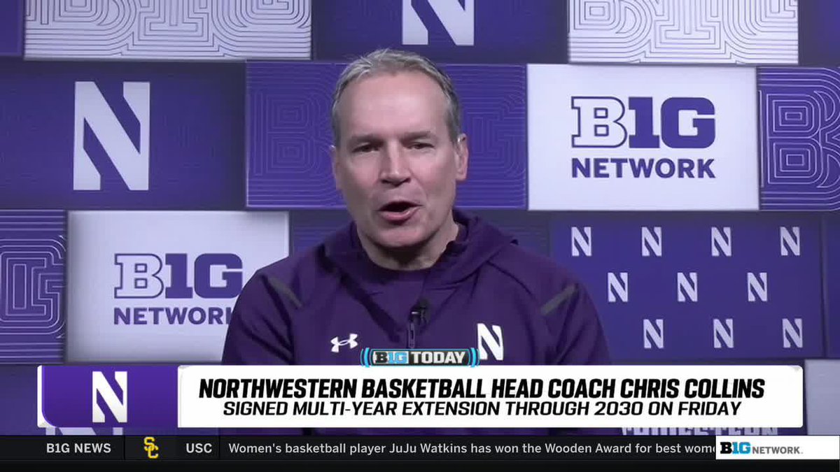 "This is where my heart is; we're happy here." Northwestern Basketball's Chris Collins on his decision to stay in Evanston 👇 #B1GToday x #B1GMBBall