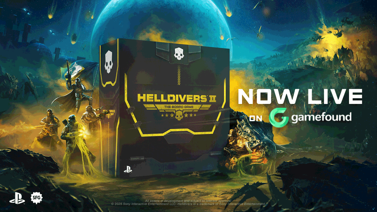 NEW MAJOR ORDER – HELLDIVERS 2: The Board Game is now LIVE on Gamefound! Sanctioned by the Ministry of Humanity, this tabletop training module is now ready for pledges. Fanatical compliance is mandatory. Pledge now to join the galaxy’s last line of offence in the fight for your Super Earth-born rights. For freedom, peace, and democracy!
