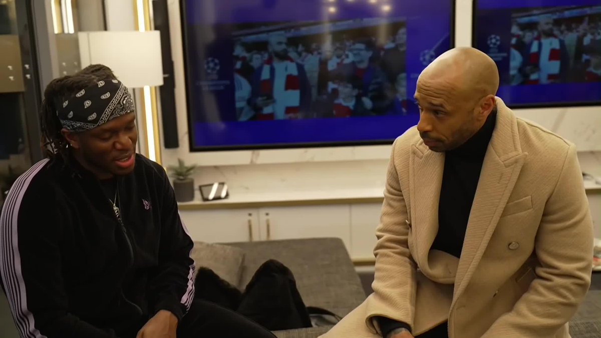 “This is not PlayStation.”😅 Thierry Henry reminded ksi what it felt like facing Real Madrid and how players like Bukayo Saka can handle that pressure now 🤝