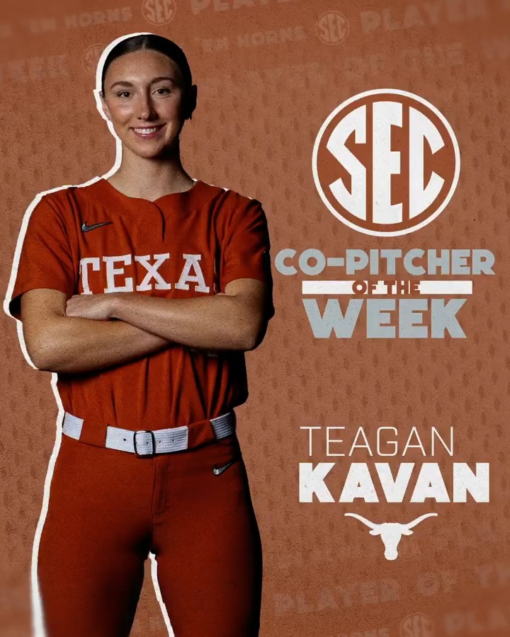 🥎 SEC Pitcher of the Week: April 8 🤘 Teagan Kavan Texas Softball x #SECSB