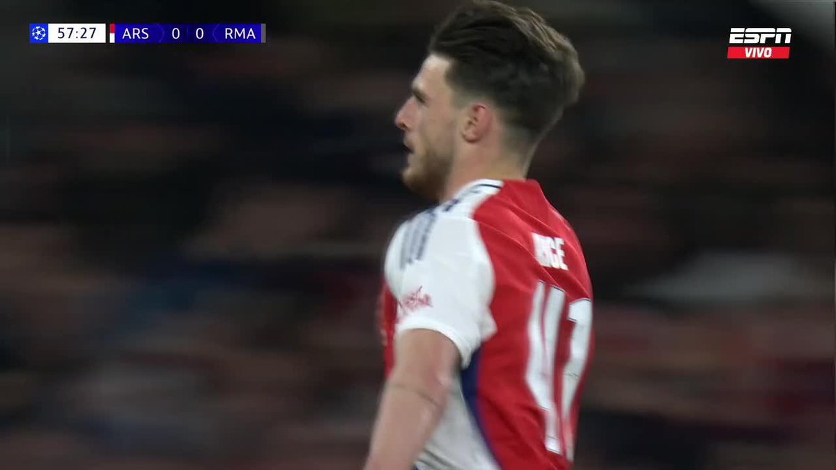 🔴⚪🔥⚽¡¡GOLAZOOOOO DE DECLAN RICE PARA EL 1-0 DE ARSENAL ANTE REAL MADRID!! 📺 Toda la #UCL, por #DisneyPlus