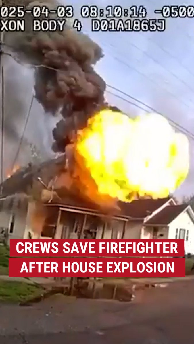Body cam footage shows a house explosion in Illinois, with a massive blast from the second floor collapsing the porch. A firefighter sustained minor injuries but is expected to recover fully, thanks to the quick response of first responders.