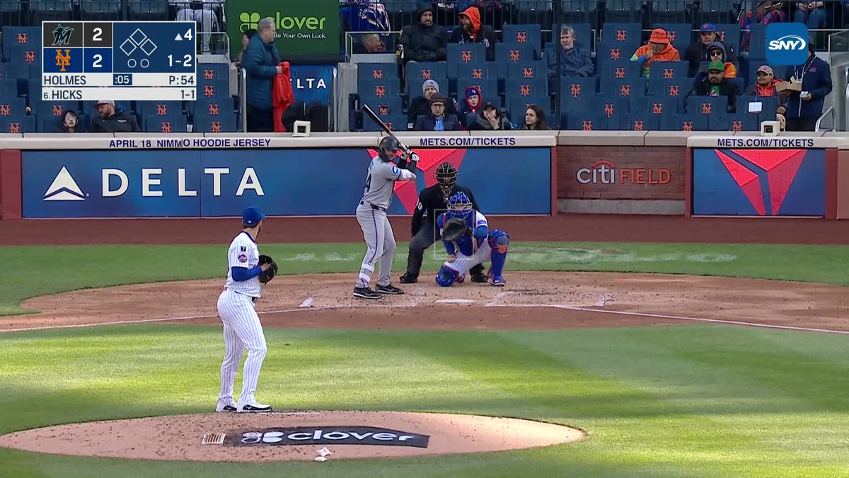 Clay Holmes strikes out the side on 10 pitches. Career-high 8 K through 4 IP.