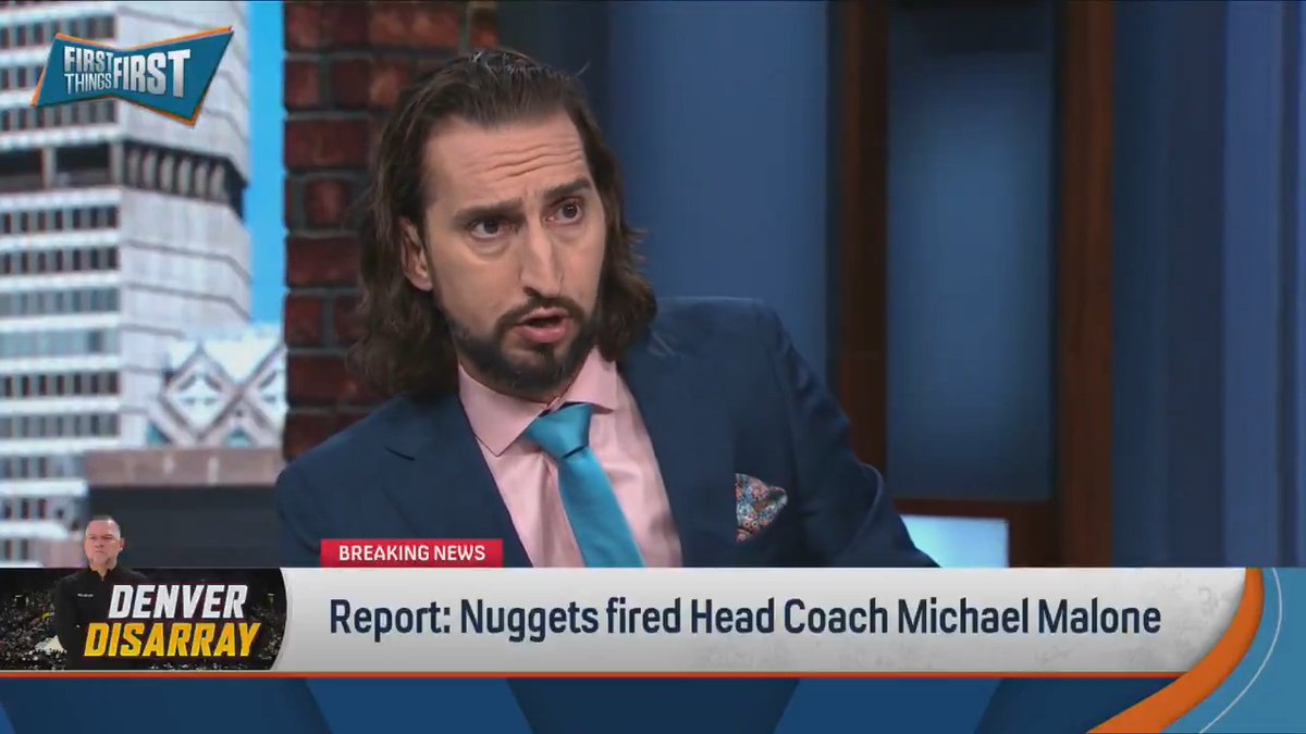 .nick wright thinks a panic trade is looming for the Nuggets after firing their head coach 👀 “It feels to me like they are trying to, in different order, repeat the steps of Milwaukee.”