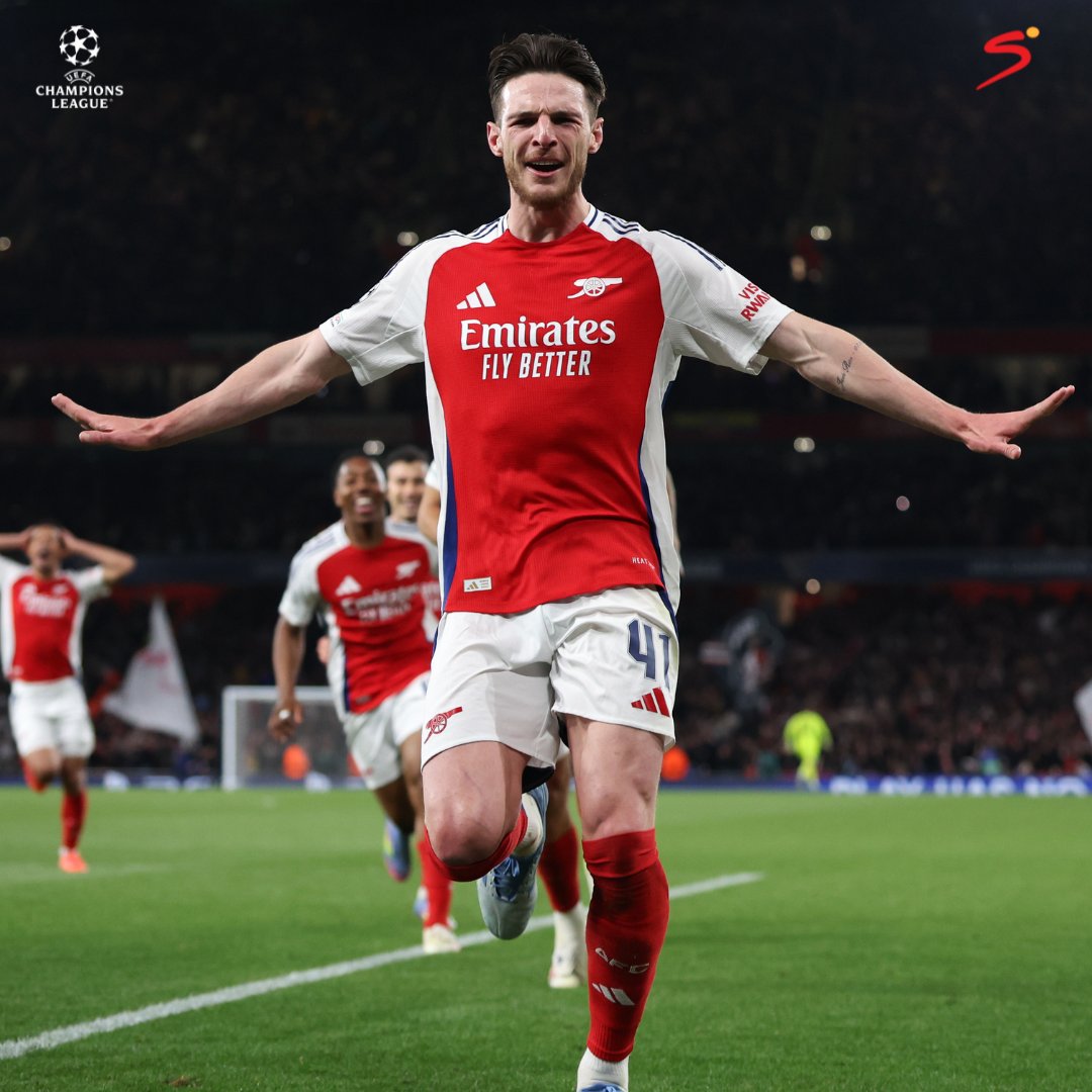 Declan Rice is the first player to score two direct free kicks in a #UCL knockout match 🤯🎯 #SSUCL