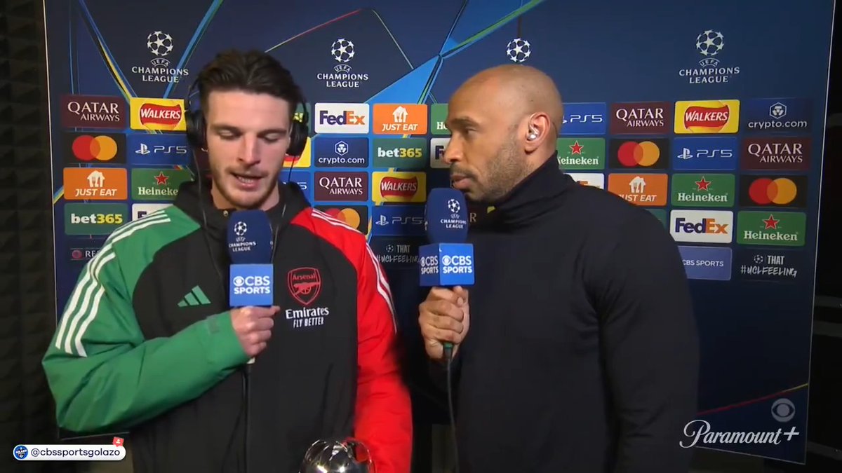 Declan Rice joining the #UCLToday studio had Micah Richards HYPED 😭