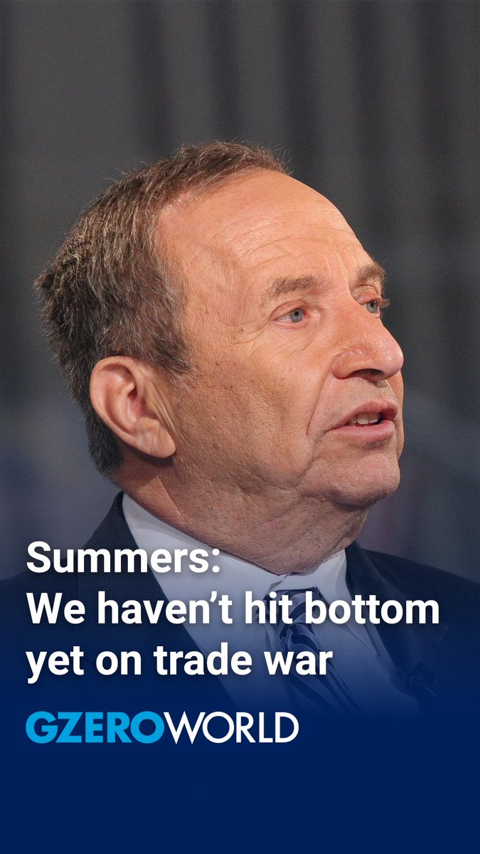 i sat down with former treasury secretary Lawrence H. Summers to discuss trump’s tariffs “this is probably the worst, most consequential, self-inflicted wound in us economic policy since the second world war,” he tells me. GZERO Media