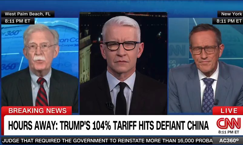 BREAKING: John Bolton just gave the best explanation of how ignorant Trump’s Tariffs are, that I have heard yet. “Instead of taking on the country that has stole our intellectual property for decades, by gathering our allies together, all of whom also suffer from China’s intellectual property theft, and engaging in concerted action, we are at war with our largest trading partners and are about to goto war with China as well… This is illiteracy.”