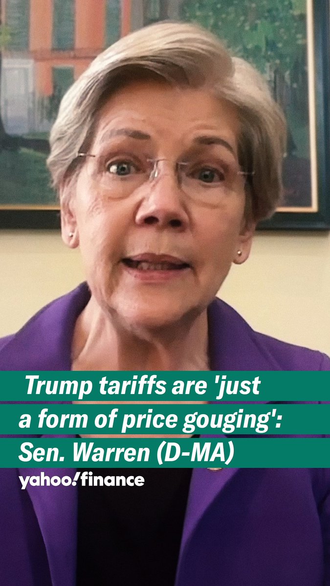 Trump tariffs are "just a form of price gouging," according to Sen. Elizabeth Warren (D-MA).