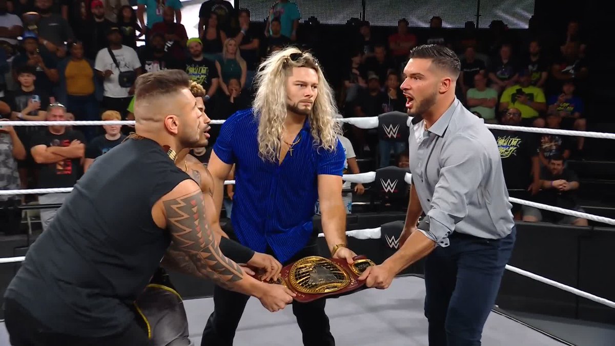 So you wanna be the champ?! 🤔 Ricky Saints just found out what it's like to have a target on his back! 👀 #WWENXT