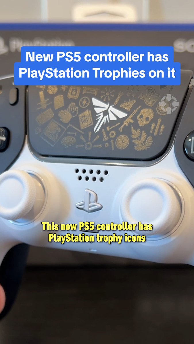 The Last of Us PS5 DualSense controller is covered in PlayStation Trophies: