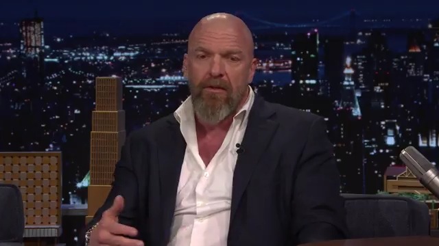 .Triple H went from a young kid dreaming of becoming a WWE wrestler to now holding the title as Chief Content Officer at the organization! #FallonTonight #WWE