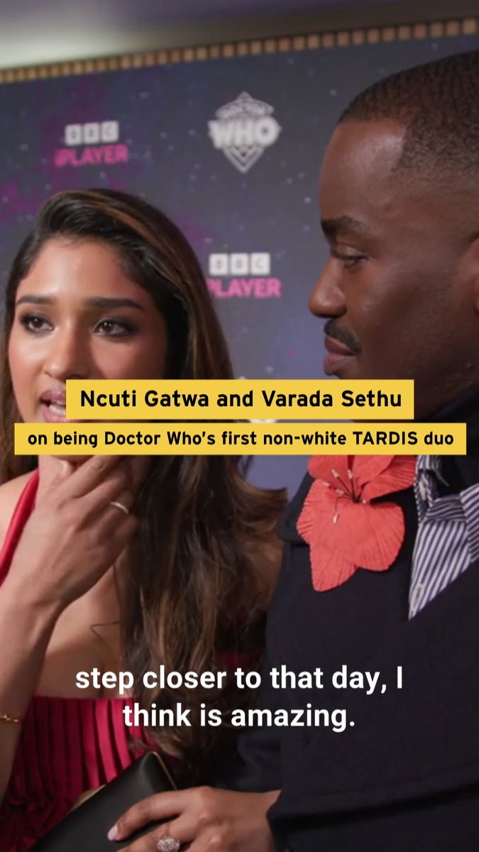 "It means progress, in how we reflect the societies we live in" - Ncuti Gatwa and Varada Sethu have spoken about being the first non-white duo to front Doctor Who. #DoctorWho