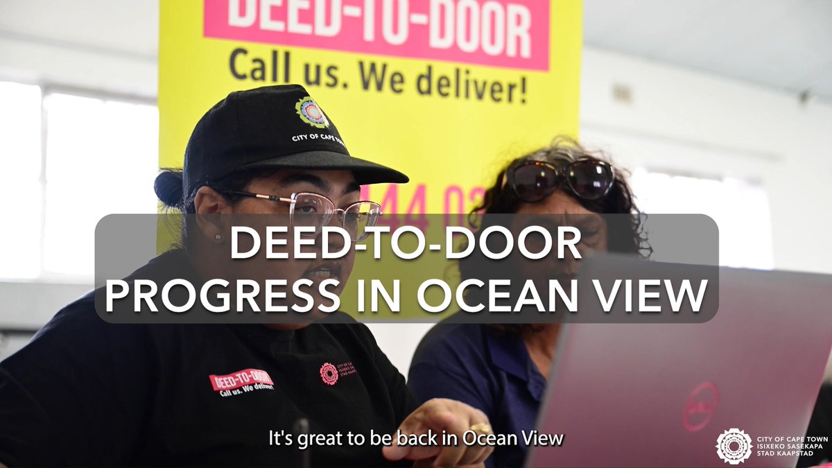 The City recently handed over title deeds and held a housing information roadshow for residents of Ocean View. If you are a beneficiary of a City unit without a title deed, please reach out to us. For more information, visit: #HumanSettlements