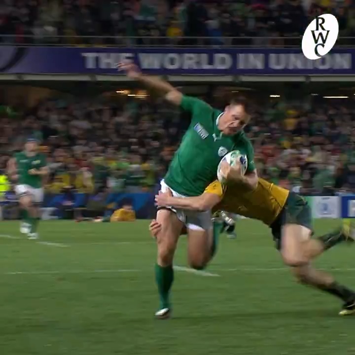 We don't know what is more impressive, Tommy Bowe's interception and run or James O'Connor's try-saving tackle 😱 #RWC2011
