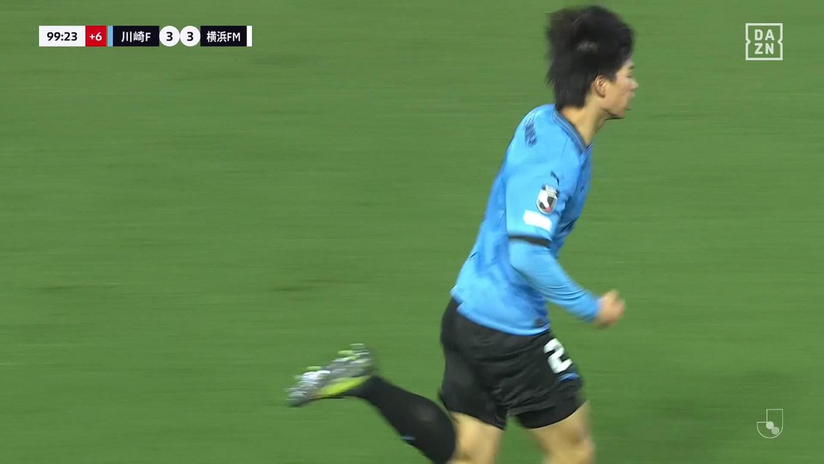 これぞダービー！ 川崎Fがまさに土壇場での同点劇🔥 CKから #高井幸大 の高いヘッドが突き刺さる！ 🏆明治安田J1第5節 🆚川崎F×横浜FM 🆓#DAZN LIVE配信中 #Jみようぜ #Jリーグ #川崎F横浜FM