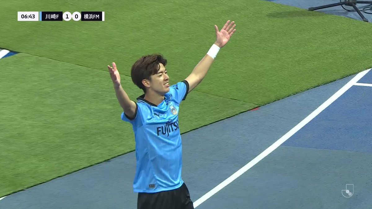 #大関友翔 のＪ１初ゴール！🔥 🎦 ゴール動画 🏆 明治安田Ｊ１リーグ 第5節 🆚 川崎Ｆvs横浜FM 🔢 1-0 ⌚️ 7分 ⚽️ 大関 友翔（川崎Ｆ) #Ｊリーグ