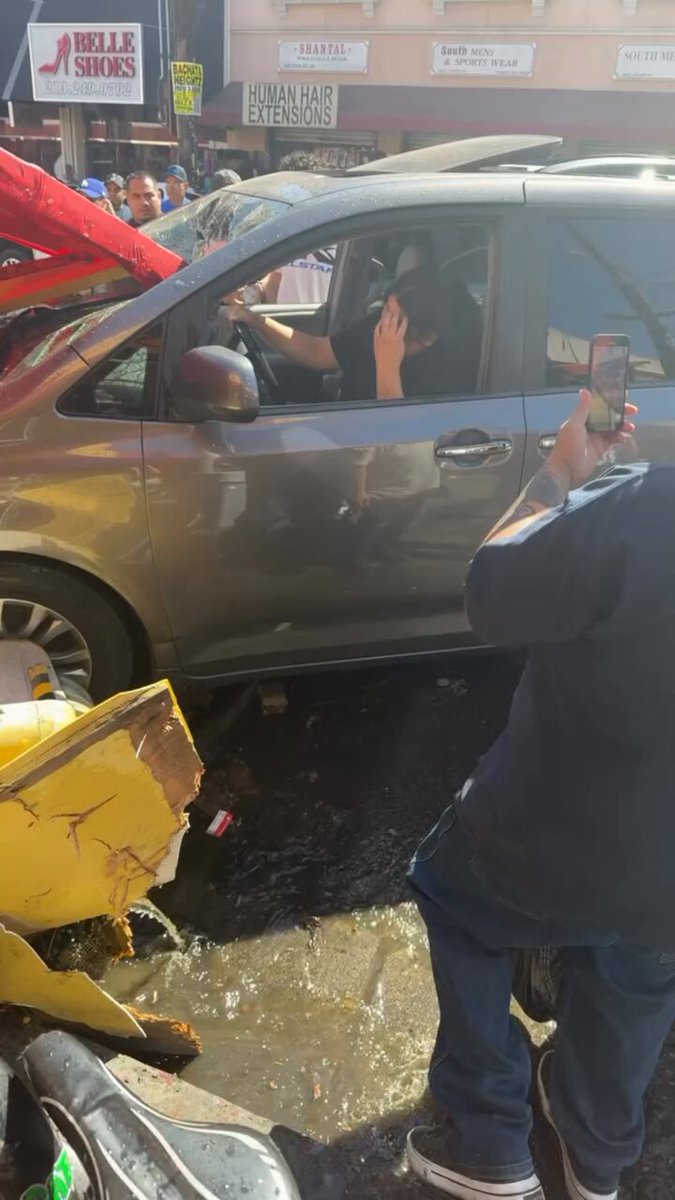 Bystanders take away the key and punch the driver of a minivan after she crashes into a crowd on a busy LA sidewalk, injuring at least nine including kids Police said there were no signs of drugs or alcohol at the site of the crash Two of the victims, both 23-year-old women, were released from the scene post-incident against medical advice Four adult women, ages 54, 65, 30 and 23, and three boys, ages 8, 11 and 17, were taken to a local hospital in fair condition