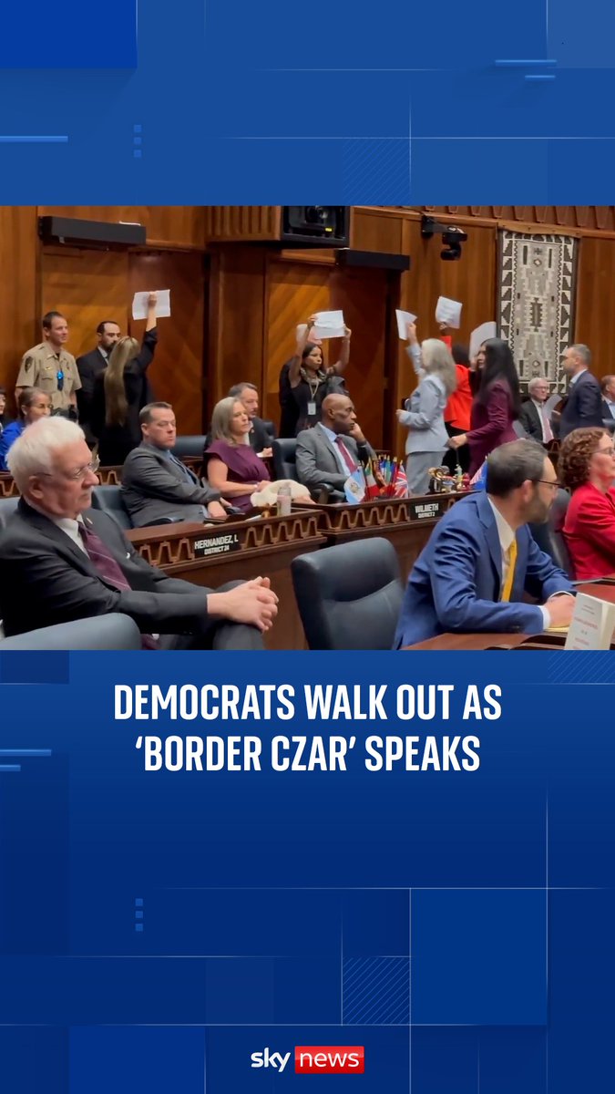 This is President Donald Trump’s "Border Czar" Tom Homan addressing the House of Representatives in Arizona. House Democrats shared a video showing people standing up and leaving the room as Homan was speaking.