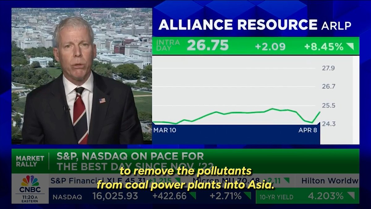 .Secretary Chris Wright: “Coal done right is very clean. And that's what we do in the United States.”