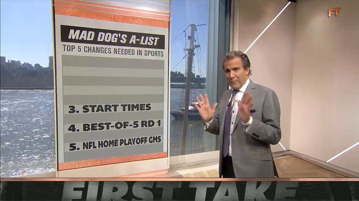 .Chris Mad Dog Russo takes over the A-list today with the top five changes he thinks are needed in sports 👀