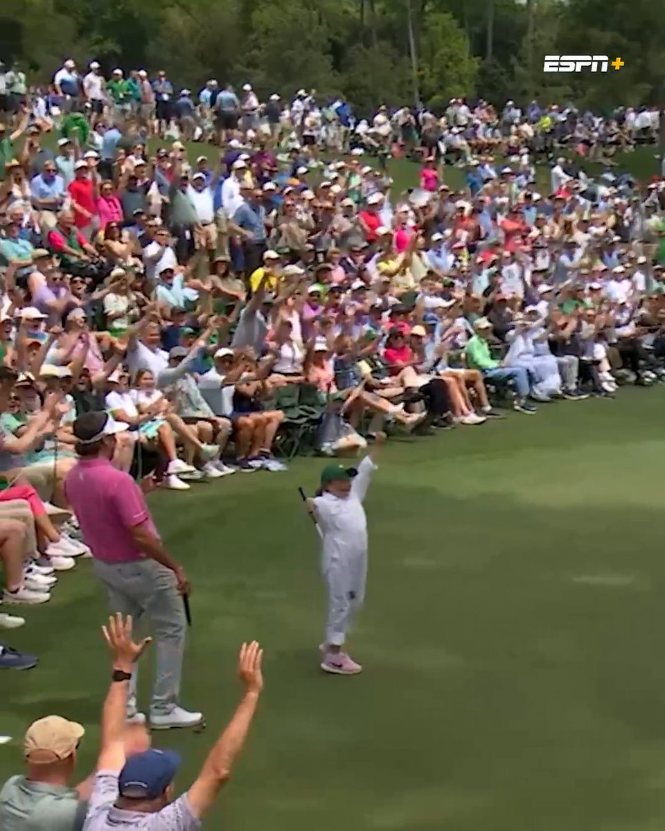 This moment between Bubba Watson and his daughter at last year's Masters Par 3 contest ❤️ #themasters Ready for more moments like this 🥹 ⛳️ 12 PM ET | ESPN+ and Disney+ ⛳️ 2 PM ET | ESPN