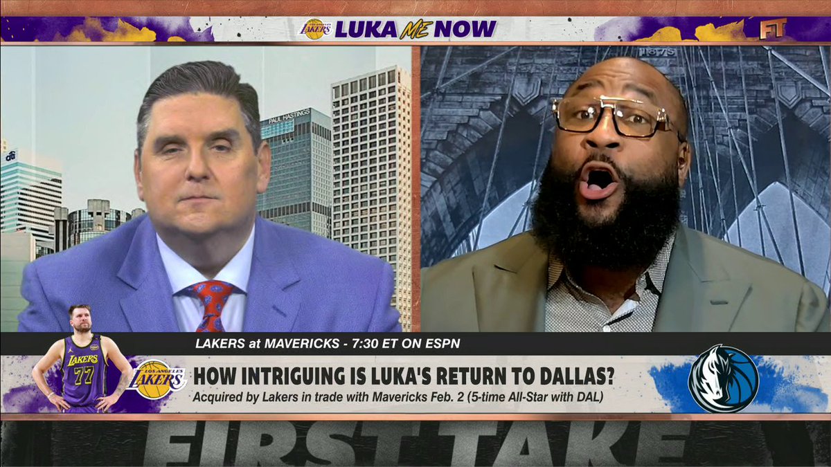 .Marcus Spears says Luka should want to get "50 and 20" against the Mavericks in his return to Dallas 👀 "I love this type of drama for Luka Dončić." 😤
