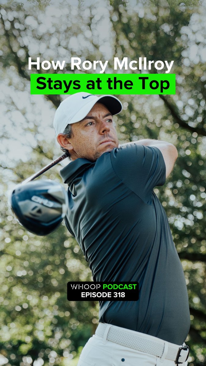 This week on the WHOOP Podcast, we sat down with 4x Major Champion and 28x PGA Tour Winner Rory McIlroy. This interview offers an exclusive look into Rory’s golf career. We discuss: 👏 Viewing pressure as a privilege 🏆 The best habits for longevity ⛳ Rory’s mindset ahead of Augusta Watch the full episode on YouTube or listen on your favorite podcast platform.