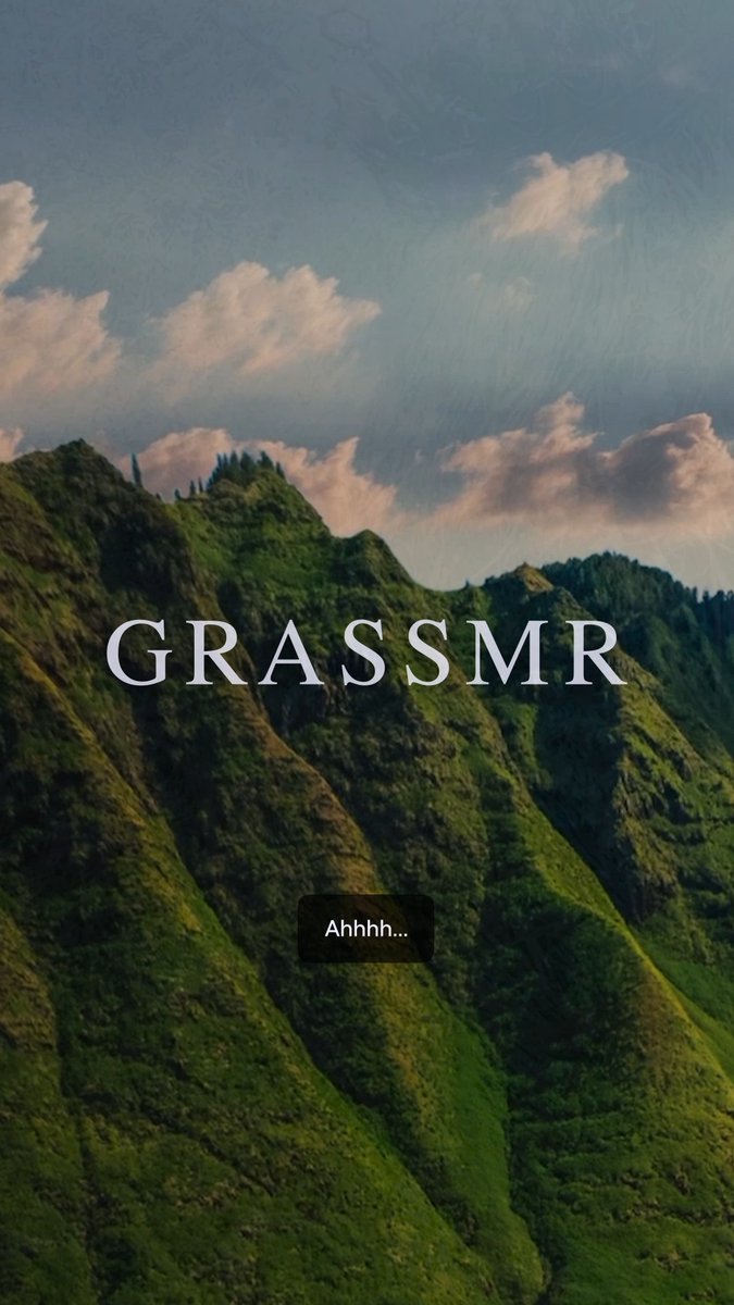 STOP! 🛑 You have been visited by the Grass Lord. Take a moment to chill and relax with the fabled grassy one on International #ASMRDay 😌 👑