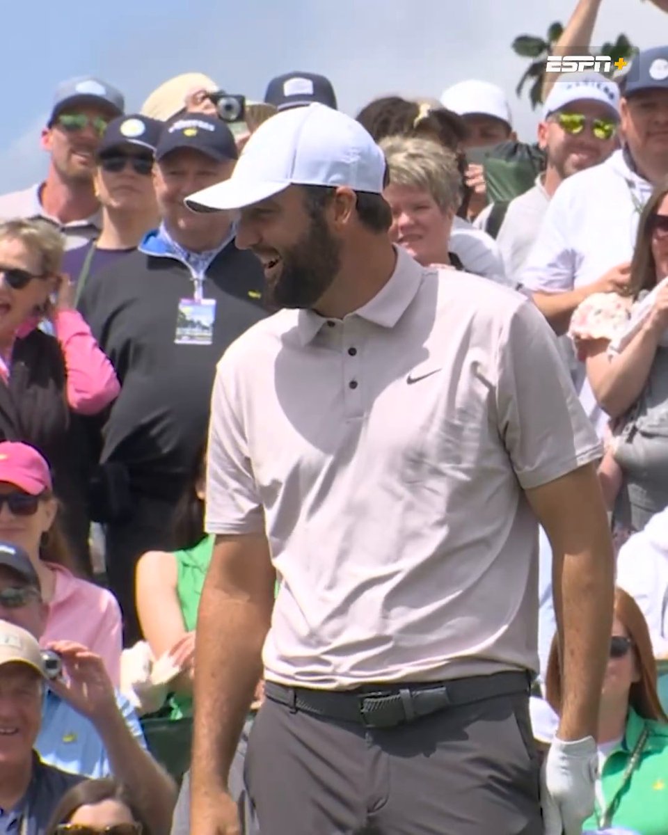 Scottie Scheffler's child let out a brief cry right before Scottie teed off 😅 #themasters