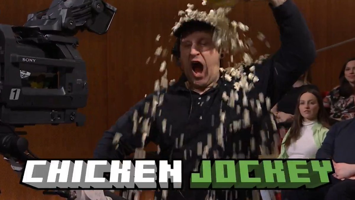 CHICKEN JOCKEY!!!!!!!!!!!!!!!! A Minecraft Movie #FallonTonight