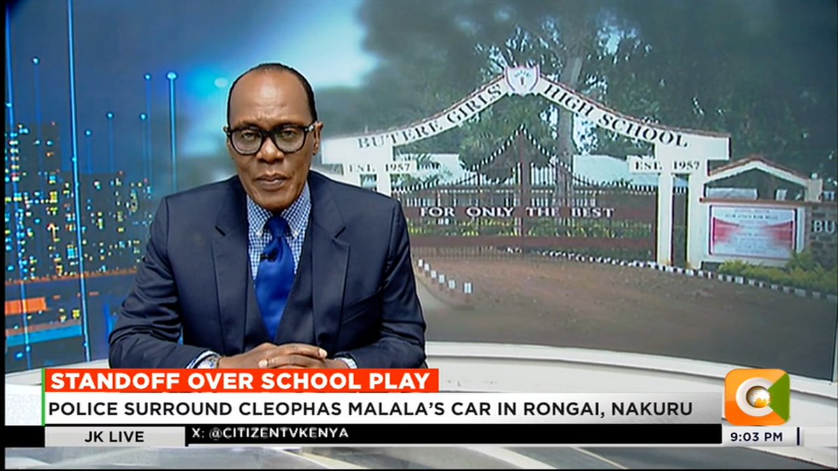 They are tear-gassing Citizen TV journalists live on TV at Kirobon Girls. Cleo Malala blocked from directing Echoes of War play by Butere Girls. Citizen TV reporter crying on live TV.
