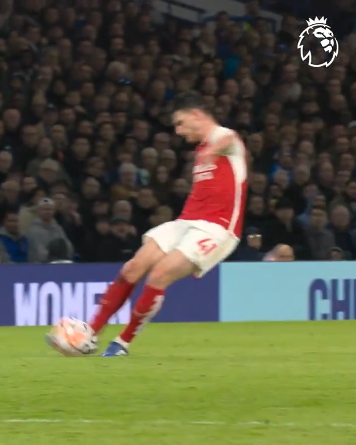 Declan Rice putting whip on the ball? We've seen that before.